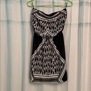 Strapless black dress